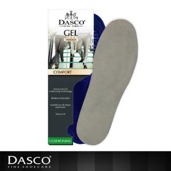 【鞋之潔】英國伯爵DASCO 6114矽膠絨面舒適鞋墊 可剪裁 舒適 好走 柔軟 防臭