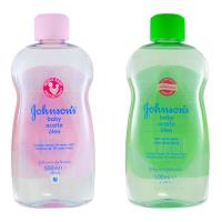 【義大利 Johnsons 嬌生】嬰兒潤膚油-原始香味(16.9oz/500ml)*2+蘆薈清爽(16.9oz/500ml)*2