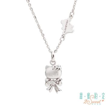 甜蜜約定 HelloKitty 甜美法式kitty純銀項鍊