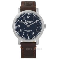 TIMEX 天美時/ TXT2P96600 / INDIGLO University 美式學院風格真皮手錶 深藍x深咖啡 40mm