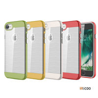 Slicoo Apple iPhone7 Plus 5.5吋 透明拉絲全包邊保護殼 保護套 背蓋 防摔保護殼