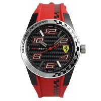 Scuderia Ferrari 法拉利 時尚碳纖維紋運動錶-黑/44mm/FA0830338