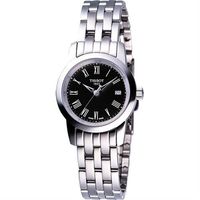 TISSOT CLASSIC DREAM 經典鋼帶女錶-黑/28mm T0332101105300