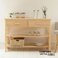 CiS自然行實木家具 電器櫃-碗盤櫃-雜貨櫃-置物櫃W110cm(水洗白色)