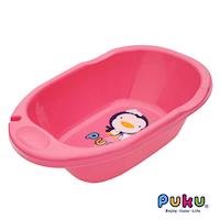 PUKU藍色企鵝 卡哇伊浴盆L粉色
