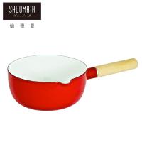 【仙德曼 SADOMAIN】琺瑯單柄雪平鍋-紅色