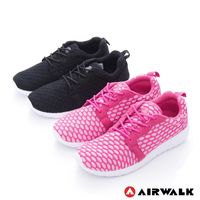 【美國 AIRWALK】 比麗 蜂巢式格紋洞洞休閒慢跑鞋 -女- 共二色
