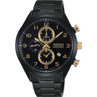 WIRED 耶誕限定套裝計時腕錶-黑金/42mm 7T92-X273SD(AF8U29X1)