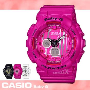 【CASIO卡西歐BABY-G系列】塗鴉錶盤設計_耐衝擊構造_防水_LED燈(BA-120SP-4A)