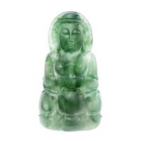 Dolly 滿綠玻璃種觀音雕件 (唯一精品)
