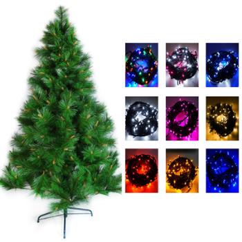 摩達客 台灣製10呎/10尺 (300cm)特級綠松針葉聖誕樹(不含飾品)+100燈LED燈6串(附控制器)