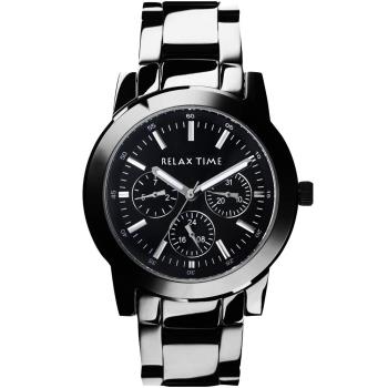 Relax Time 時尚達人日曆顯示腕錶-IP黑/42mm R0800-16-09X