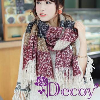 【Decoy】渲染流蘇＊仿羊毛編織圍巾/四色可選