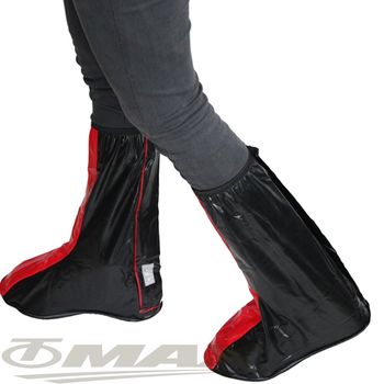 天龍牌超跑賽車型雨鞋套-紅黑