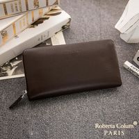 Roberta Colum - 經典品味鹿紋牛皮單拉鍊手拿包-共3色
