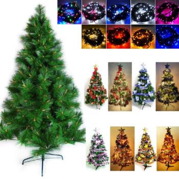 摩達客 台灣製10呎/10尺 (300cm)特級綠松針葉聖誕樹 (含飾品組+100燈LED燈6串)(附控制器)