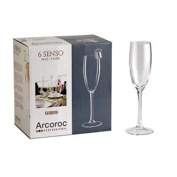 Arcoroc感觀高腳香檳杯160cc六入組
