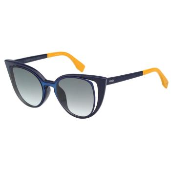 FENDI 時尚造型太陽眼鏡 (透明藍色)FF0136S