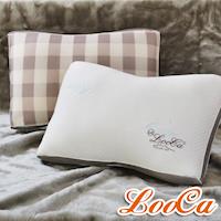 LooCa升級版-蠶絲乳膠負離子健康獨立筒枕(2入)