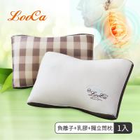 LooCa升級版-蠶絲乳膠負離子健康獨立筒枕(1入)