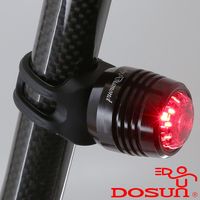 DOSUn USB充電鋁合金防水廣角警示照明尾燈(黑)