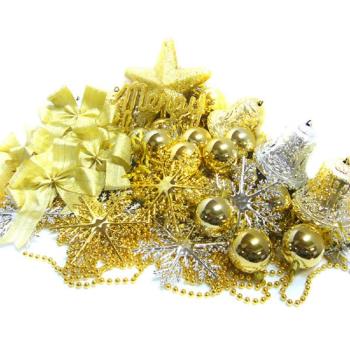 摩達客★聖誕裝飾配件包組合~金銀色系 (10尺(300cm)樹適用)(不含聖誕樹)(不含燈)
