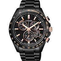 CITIZEN 星辰 世界時間萬年曆防磁電波計時錶-黑/42mm BY0135-57E