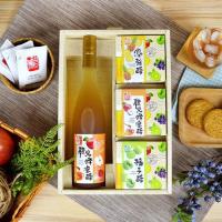 【上班這黨事推薦】醋桶子幸福果醋4入禮盒組(蘋果蜂蜜醋+隨身包3盒)