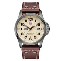 LUMINOX 雷明時 ATACAMA戰場系列藍寶鏡面腕錶-卡其x棕色時標/45mm