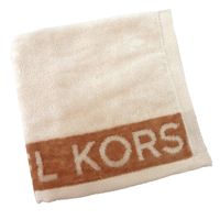 MICHAEL KORS 字母LOGO素面毛巾(香草x奶茶)