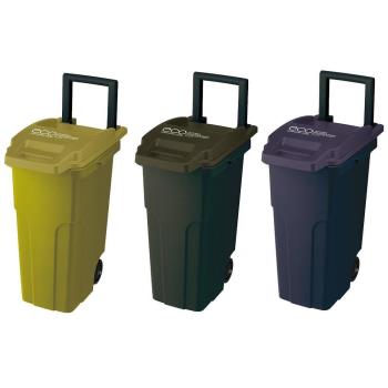 日本 eco container style 機能型戶外拉桿式垃圾桶 45L - 共三色