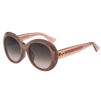 GUCCI- 復古圓框 太陽眼鏡 (粉膚色)