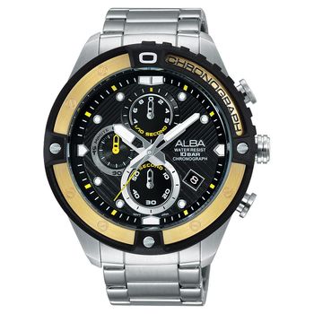ALBA ACTIVE 活力運動時尚計時腕錶-黑/46mm VD57-X071Y(AM3324X1)