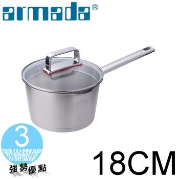 《armada亞曼達》鬱金香系列18CM複合金單柄湯鍋(瀝水鍋蓋設計)AMTL1811