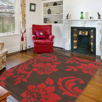 【Ambience】比利時Luna 現代地毯--艷紅 (160x225cm)