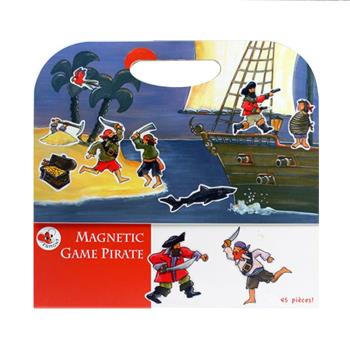 【BabyTiger虎兒寶】比利時 Egmont Toys 艾格蒙繪本風遊戲磁貼書 - 海盜船冒險故事
