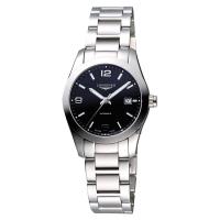 LONGINES Conquest Classic 時尚機械女錶-黑/34mm L23854566