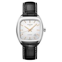 LONGINES 浪琴 Heritage 1969 復刻機械腕錶-銀x黑/36mm L23104720