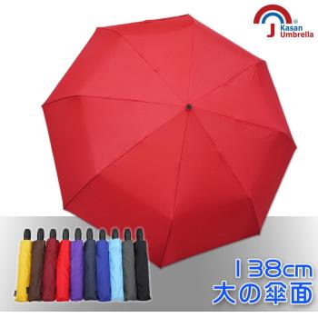 【Kasan】龍捲風自動開收雨傘(大紅)