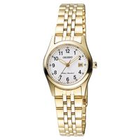 ORIENT 東方錶 優雅數字石英女錶-白x金/26mm WJFSZ46004W