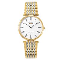 LONGINES 浪琴 La Grande 嘉嵐系列機械錶-白x雙色/36mm L49082117