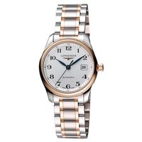 LONGINES 浪琴 Master 大三針日期機械女錶-銀x雙色/29mm L22575797