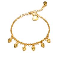 【I-Shine】金色年華-精鍍18K真金愛心垂墜腳鍊(現貨)