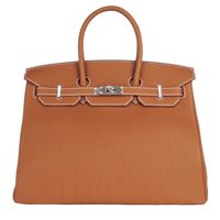 HERMES 愛馬仕BIRKIN TC牛皮柏金包(35CM/焦糖咖37)