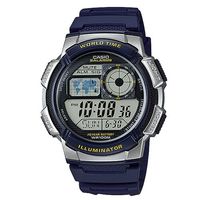 【CASIO】 世界之城科技數位膠帶錶-藍 (AE-1000W-2A)
