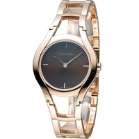 CK Calvin Klein 都市空間光影時尚錶 K6R2362K 玫瑰金色x咖啡