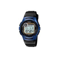 【CASIO】 元氣小子休閒數字錶-藍框 (W-213-2A)