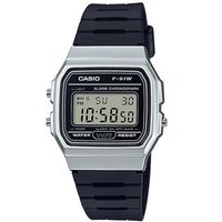 【CASIO】 運動小子電子錶-黑x銀框 (F-91WM-7A)