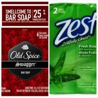 【美國 Old Spice】經典香水皂-搖擺Swagger(141g)*2入/*4+Zest除汗味香皂蘆薈精華(90g)*2/組*4