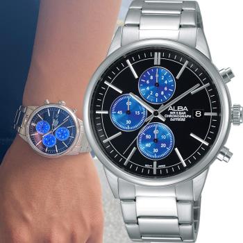 ALBA 雅柏 街頭酷流行系列時尚三眼計時腕錶-AM3333X1(VD57-X079B)